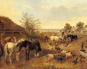 A Farmstead - 约翰·弗雷德里克·赫尔林